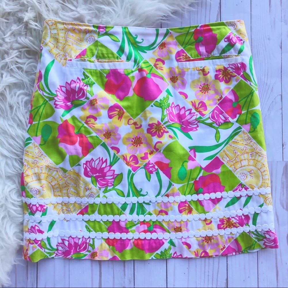 Lilly Pulitzer Roslyn Fields Forever skirt size 4